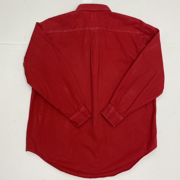 Gap Men's Red Long Sleeve Button Down Shirt - Picture 3 of 7